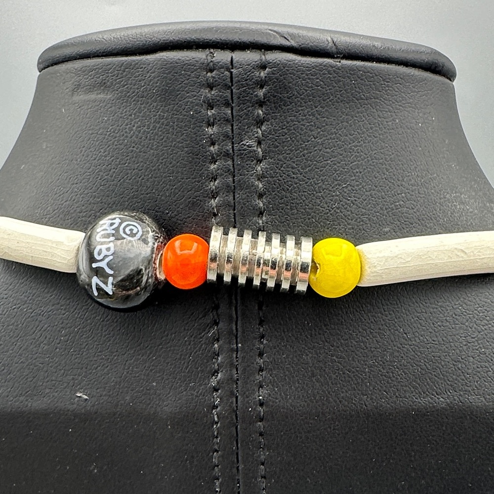 Candace Loheed Ruby Z Striped Cat Ceramic Necklac… - image 6